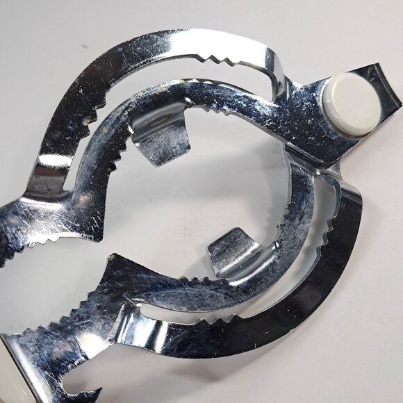 Vintage Leifheit Universal Jar Lid Can Opener West Germany white plastic handle - Picture 6 of 10